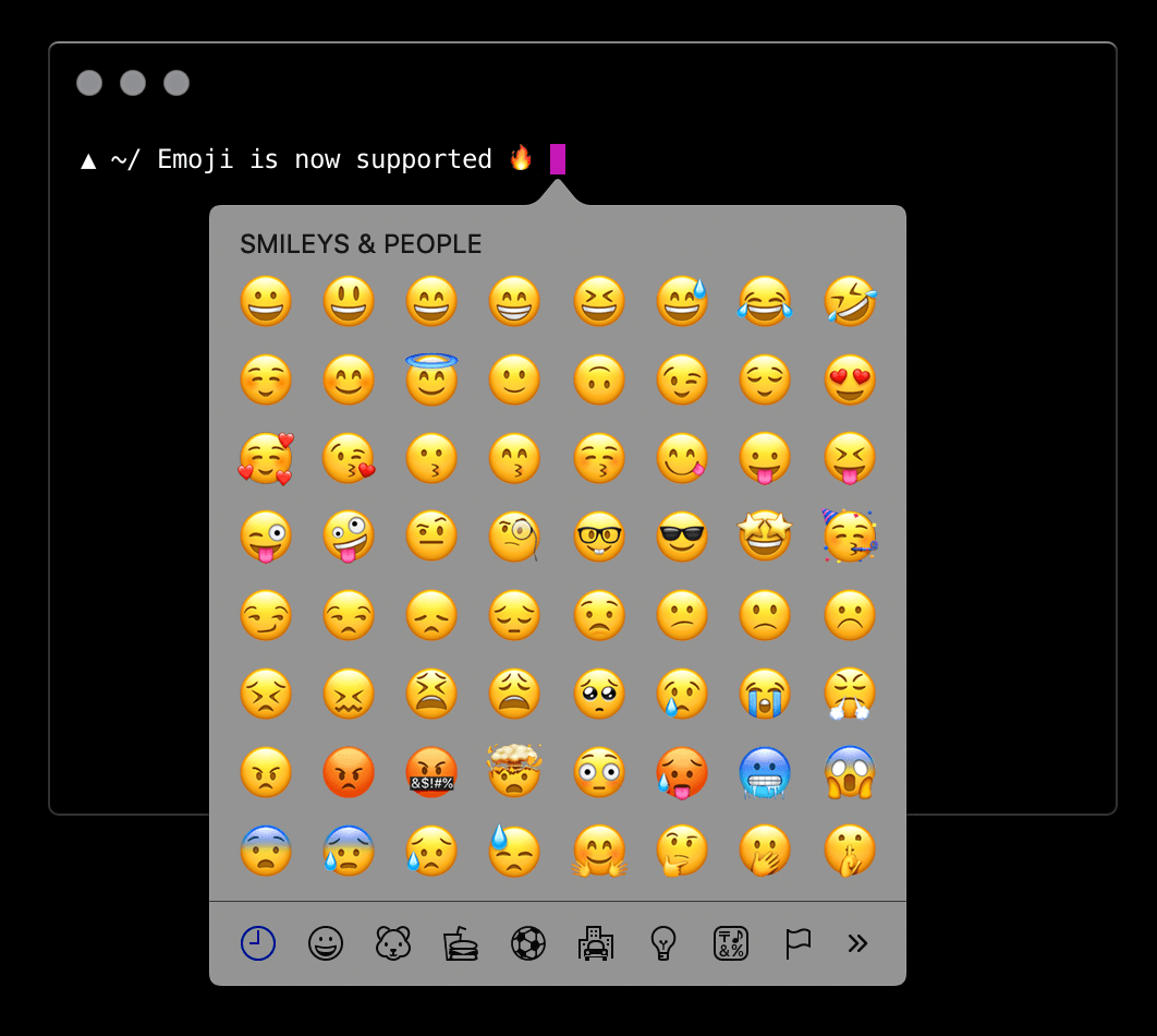 Emoji popup